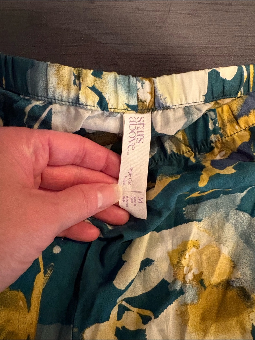 Stars Above Teal Floral Pajama Shorts - Picture 5 of 12